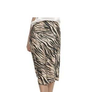 Animal Print MIDI Skirt Zebra